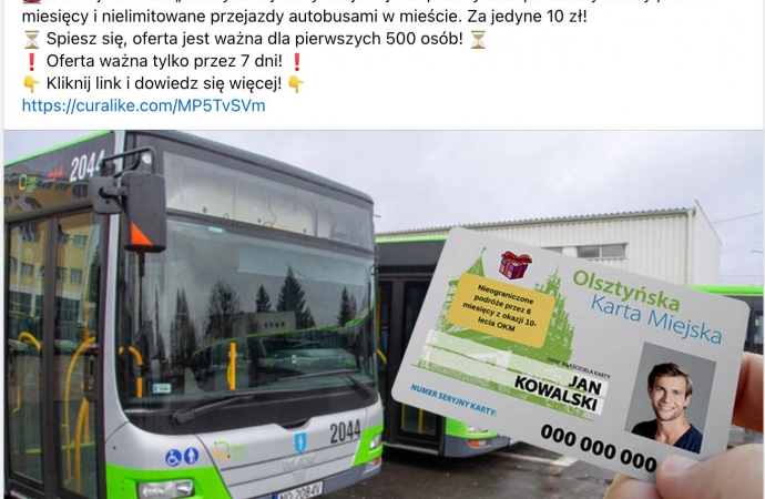 Próbują naciągnąć mieszkańców Olsztyna na tanią sieciówkę.